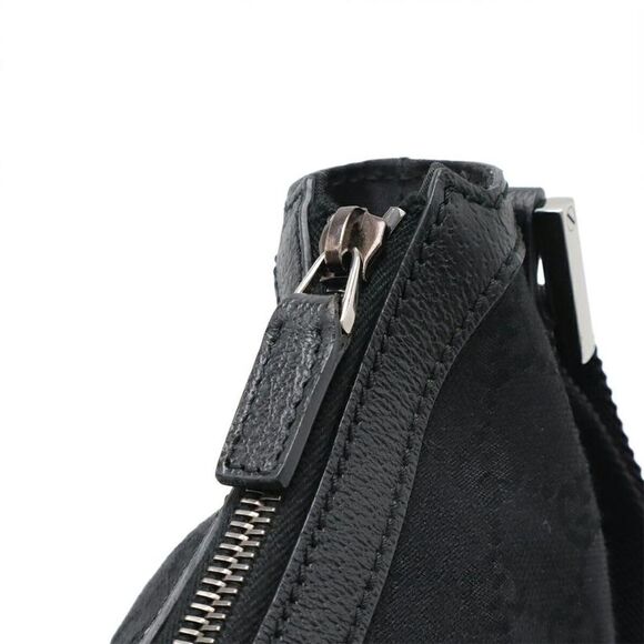 Pre Loved gucci Monogram Canvas Shoulder Bag Women black | black Crossbody Bags - Picture 5 of 8